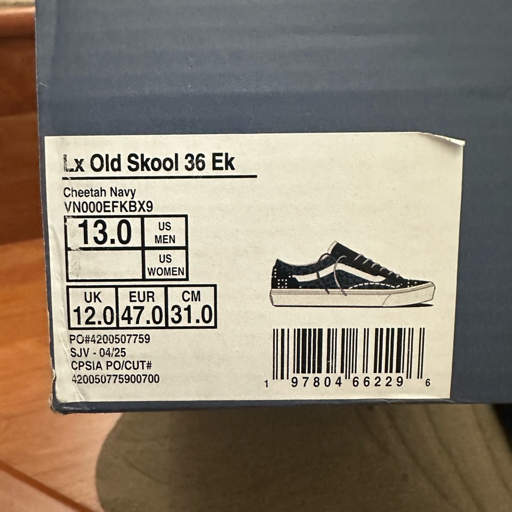 Vans Lx Old Skool 36 Ek Premium “Cheetah Navy” 13 - Picture 7 of 7